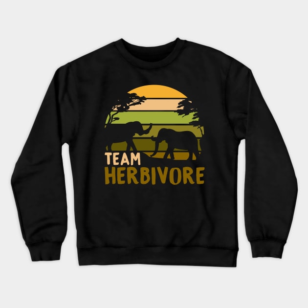 Team Herbivore I Vegan Elephant product Crewneck Sweatshirt by biNutz